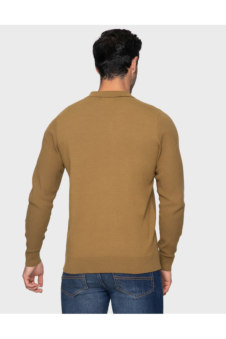 Threadbare Пуловер Bintcliff 2307 с яка и къс цип - Pepit.bg