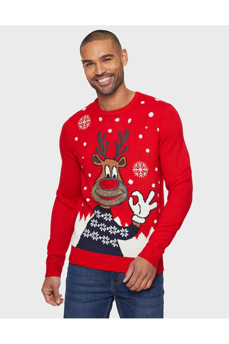 Threadbare Пуловер Reindeer 2759 с десен Christmas - Pepit.bg