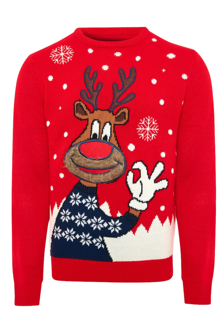 Threadbare Пуловер Reindeer 2759 с десен Christmas - Pepit.bg