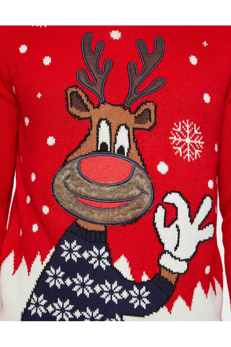 Threadbare Пуловер Reindeer 2759 с десен Christmas - Pepit.bg