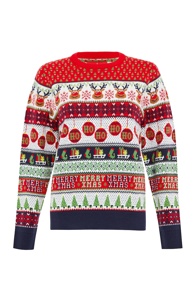 Threadbare Пуловер Reindeer 2761 с десен Christmas - Pepit.bg