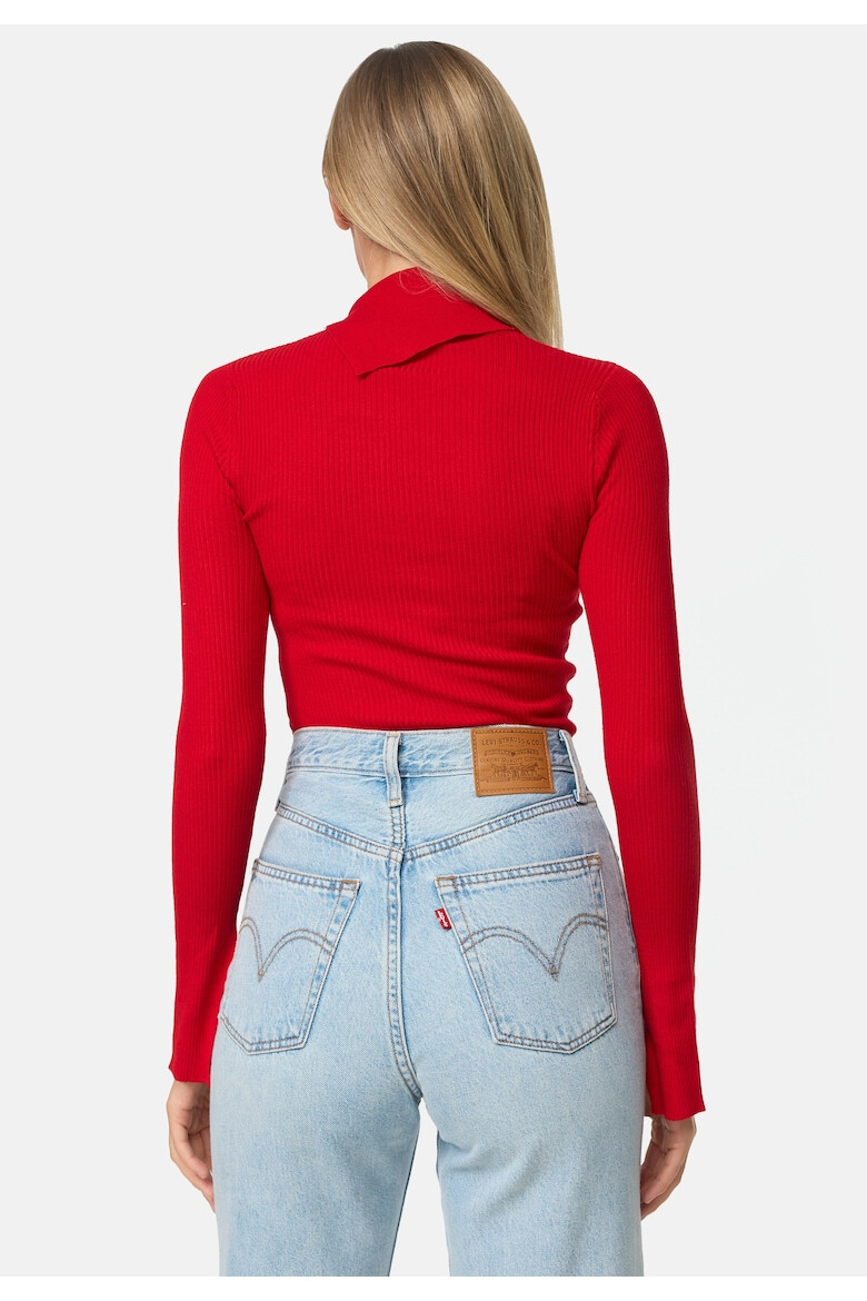 Threadbare Рипсен пуловер Ross Roll 4933 с цепки встрани - Pepit.bg