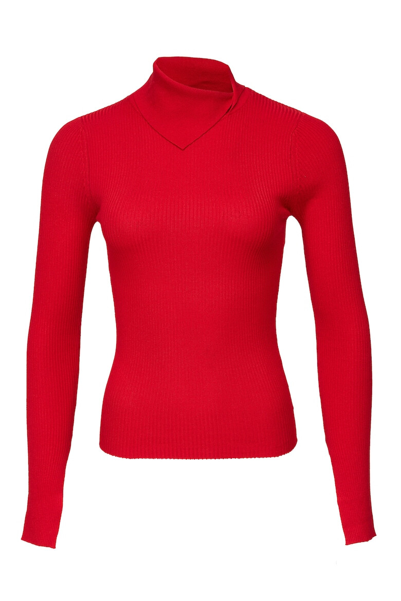 Threadbare Рипсен пуловер Ross Roll 4933 с цепки встрани - Pepit.bg