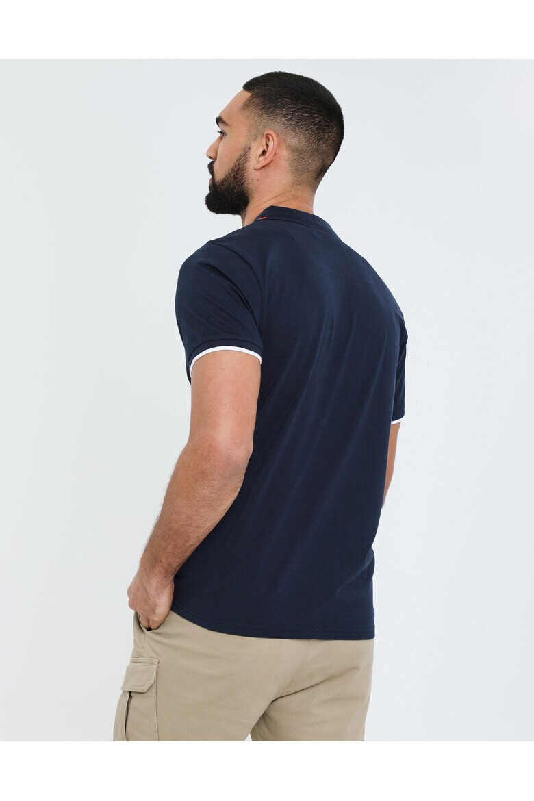 Threadbare Тениска Cruz 7307 с яка и къс цип - Pepit.bg