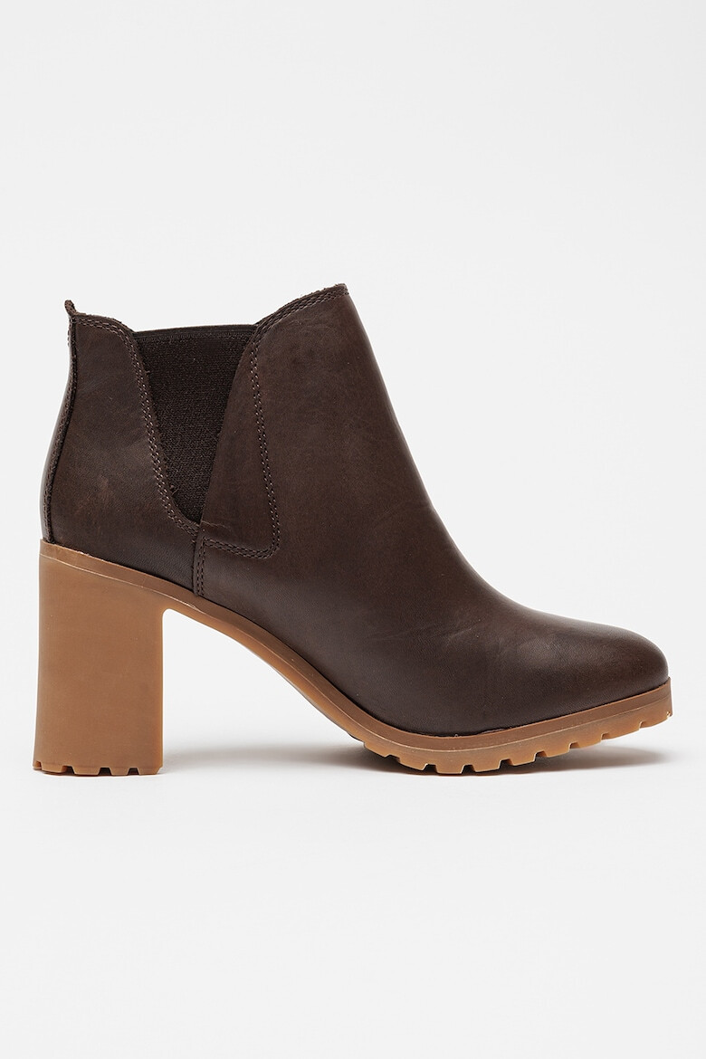 Timberland Кожени боти Allington с текстил - Коняк кафяв - Pepit.bg