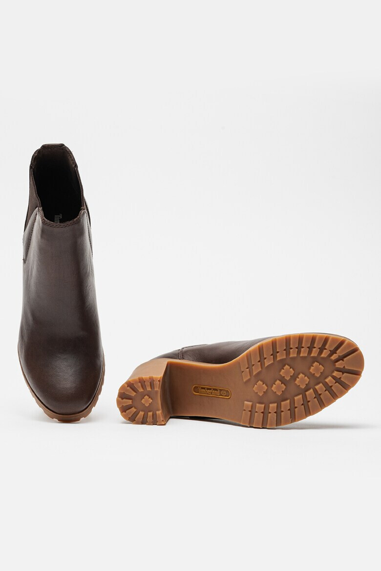 Timberland Кожени боти Allington с текстил - Коняк кафяв - Pepit.bg