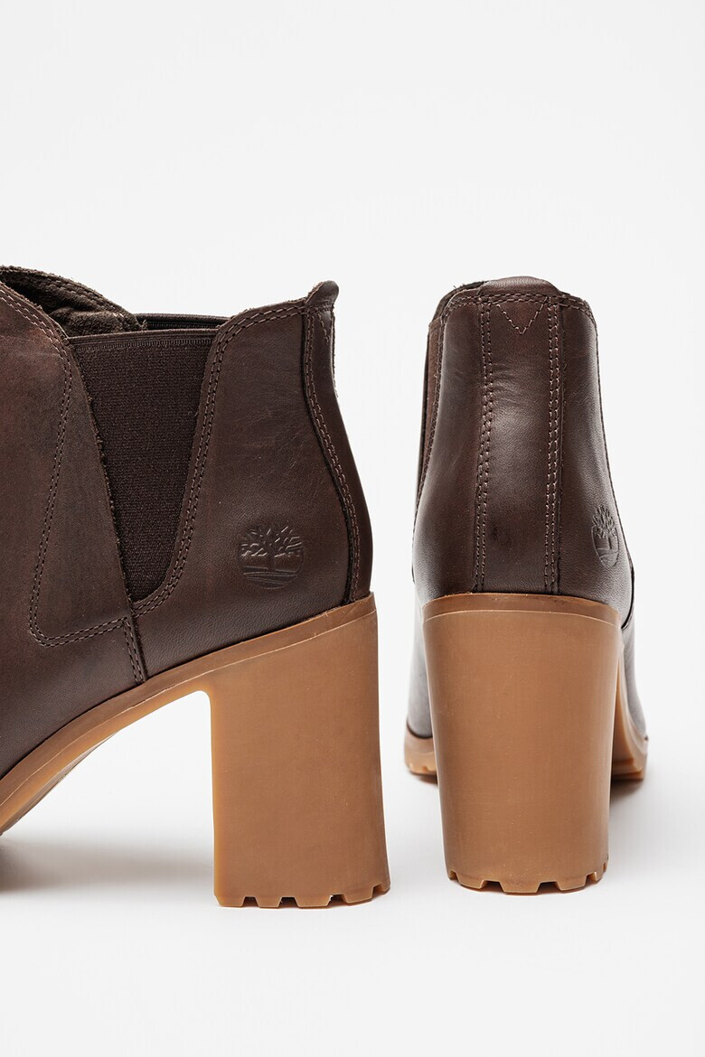 Timberland Кожени боти Allington с текстил - Коняк кафяв - Pepit.bg