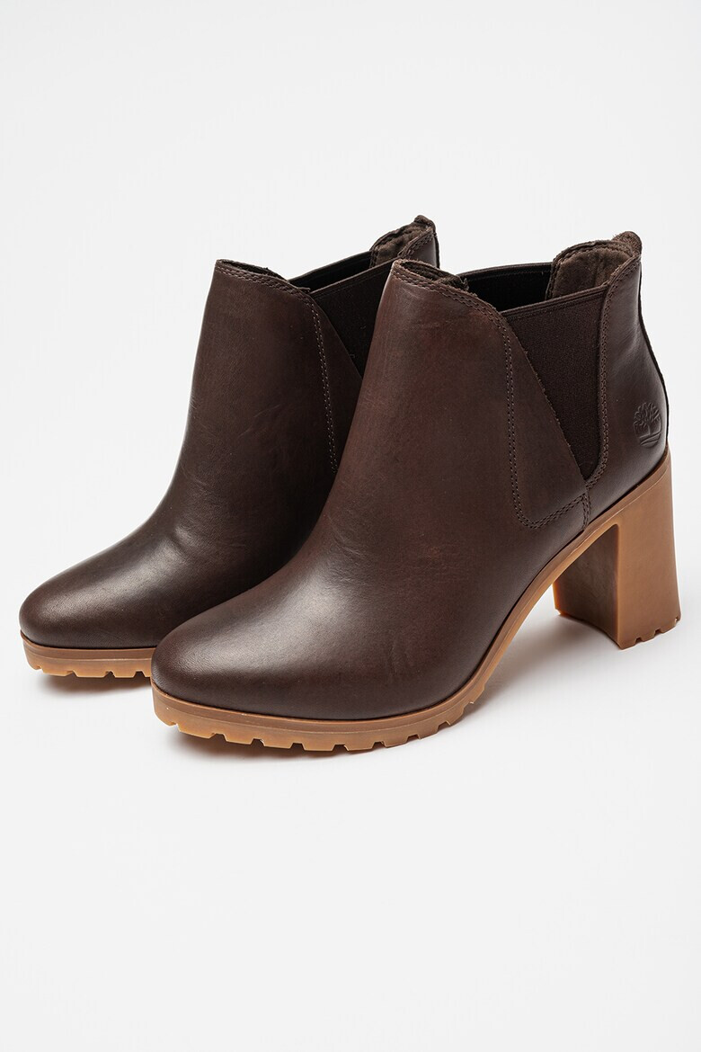 Timberland Кожени боти Allington с текстил - Коняк кафяв - Pepit.bg