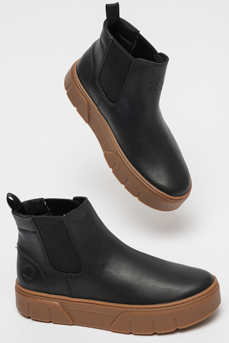 Timberland Кожени боти Laurel Court Chelsea с текстил - Pepit.bg