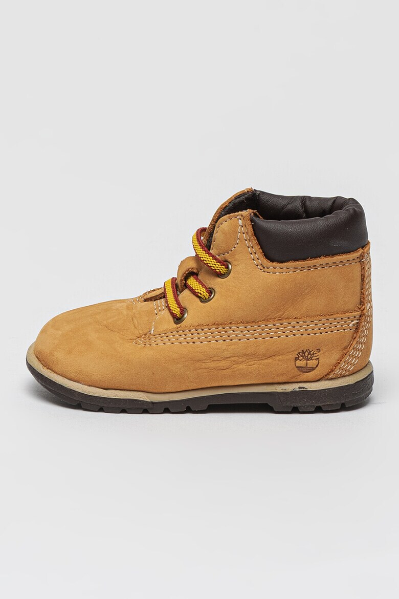 Timberland Кожени боти с лого - Pepit.bg