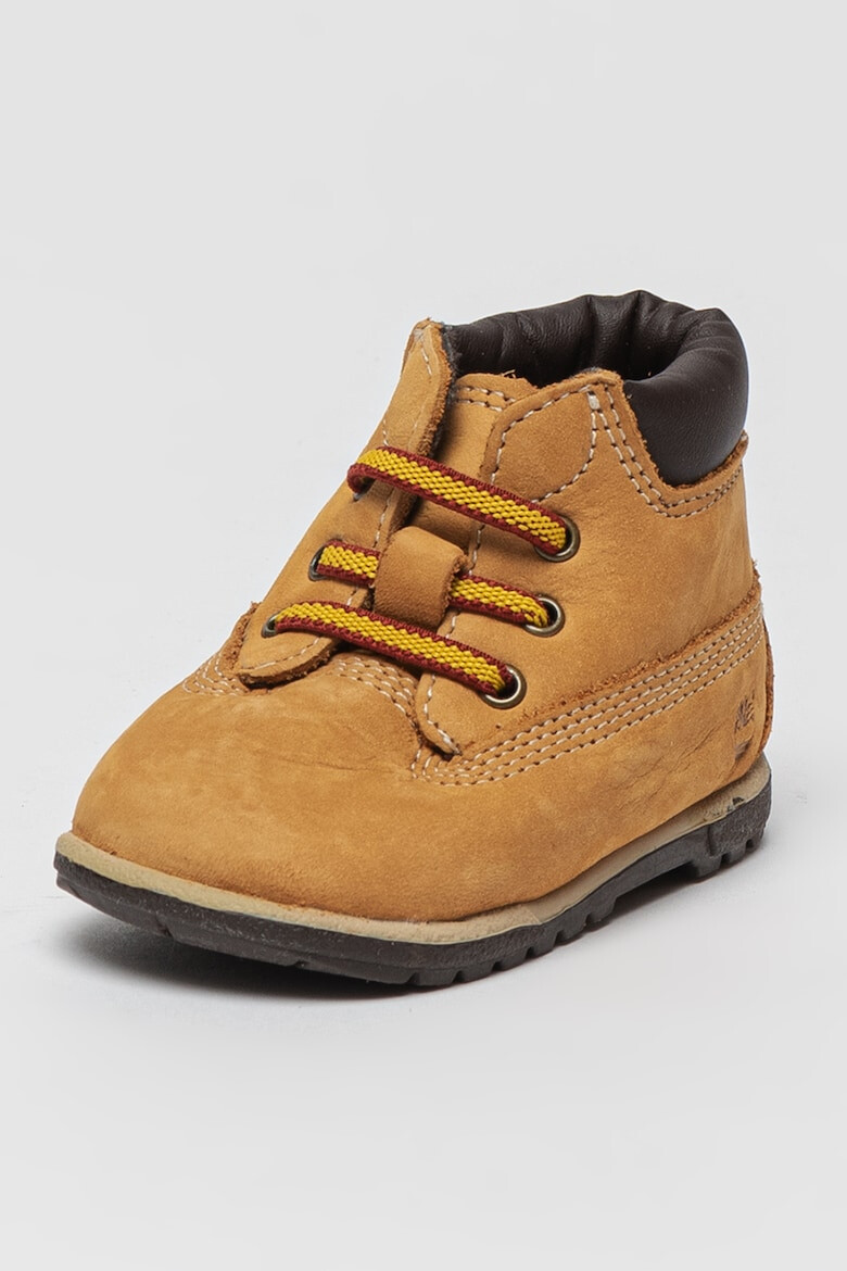 Timberland Кожени боти с лого - Pepit.bg