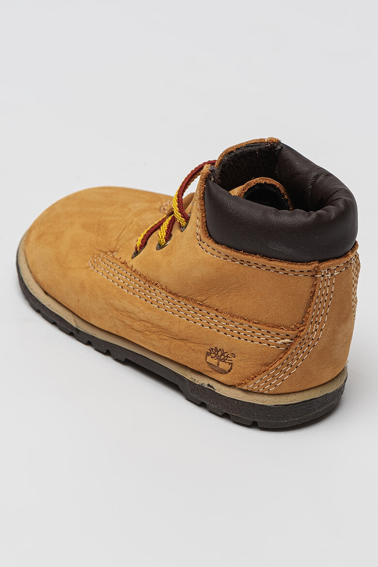Timberland Кожени боти с лого - Pepit.bg