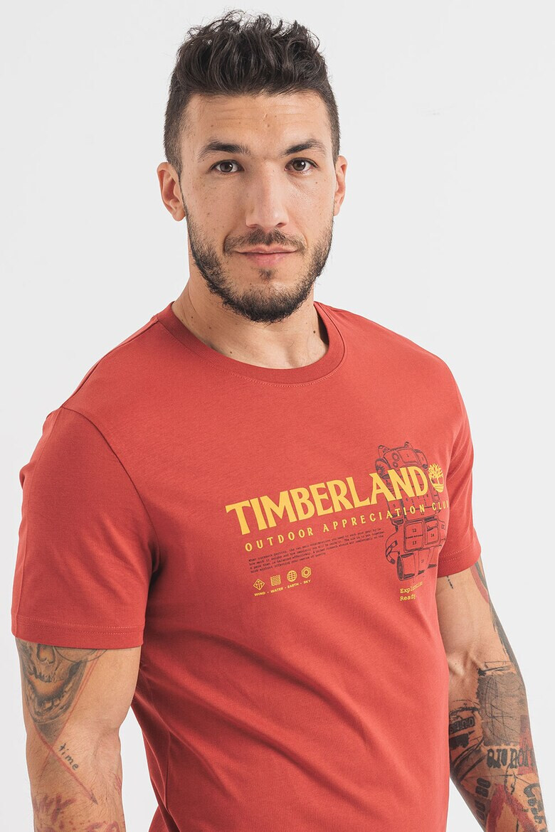 Timberland Памучна тениска на лога - Pepit.bg