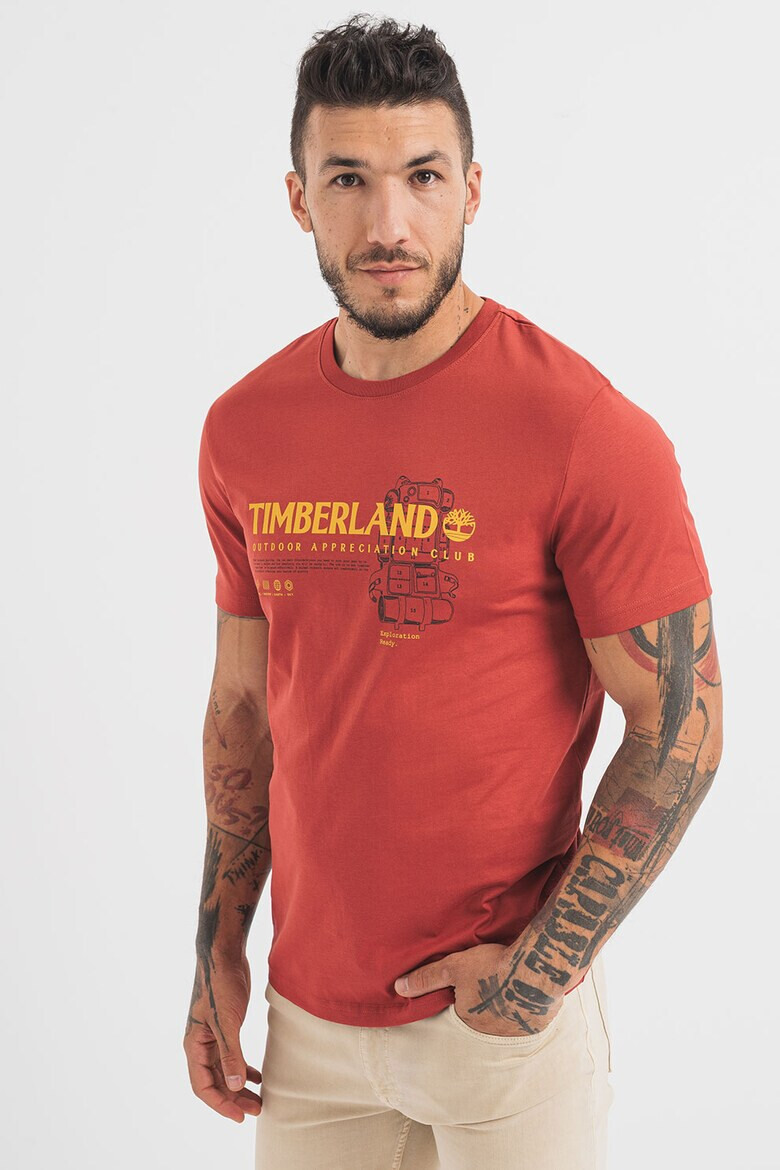 Timberland Памучна тениска на лога - Pepit.bg