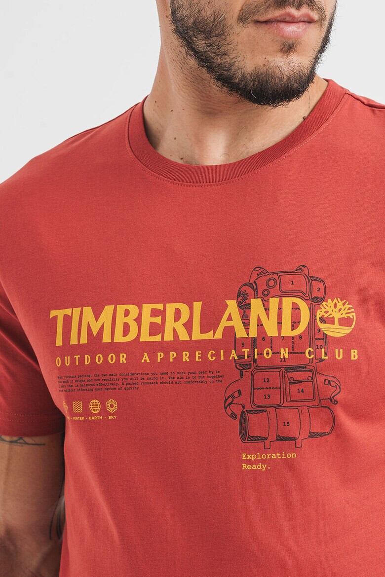 Timberland Памучна тениска на лога - Pepit.bg