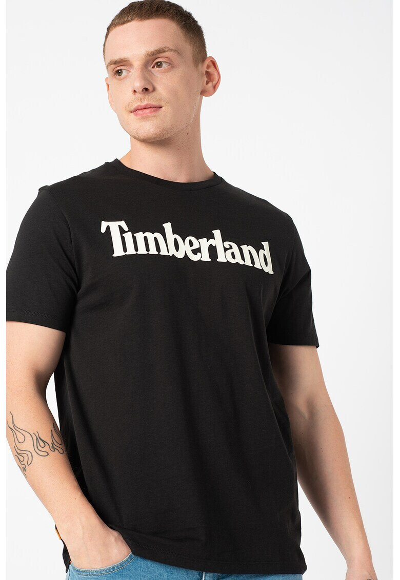 Timberland Тениска Linear с овално деколте и лого - Pepit.bg