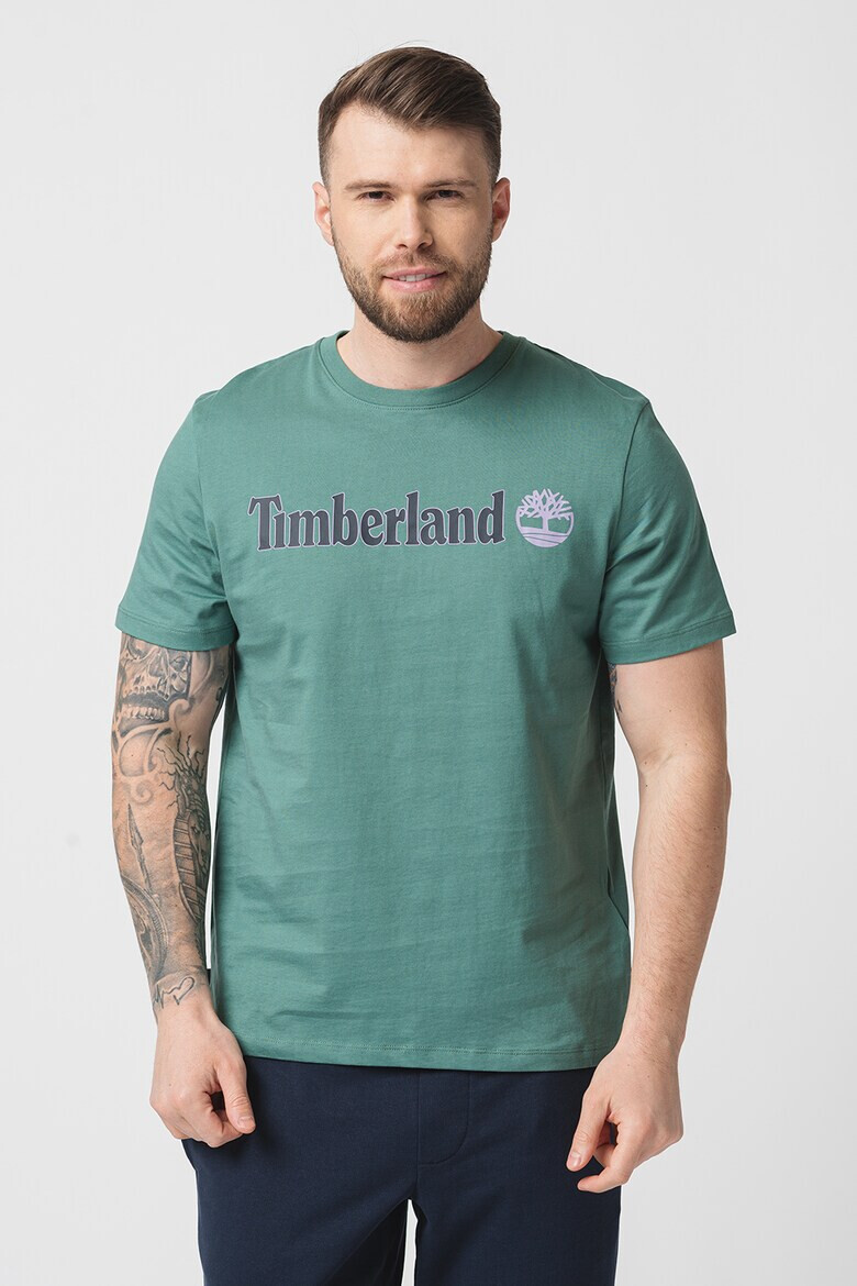 Timberland Тениска Linear с овално деколте и лого - Pepit.bg