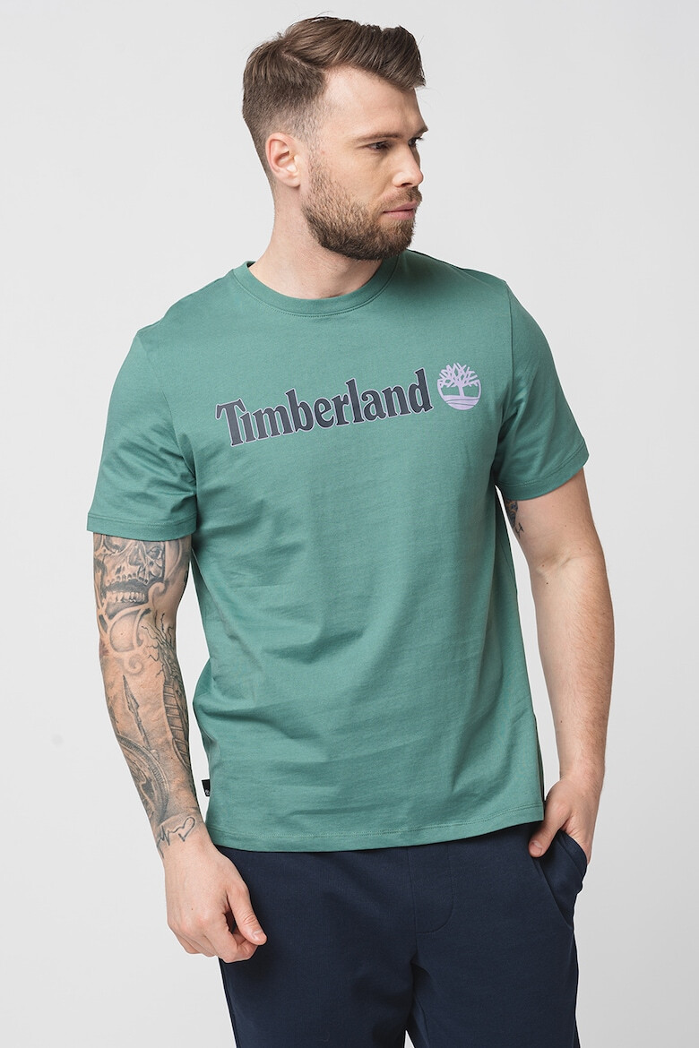 Timberland Тениска Linear с овално деколте и лого - Pepit.bg