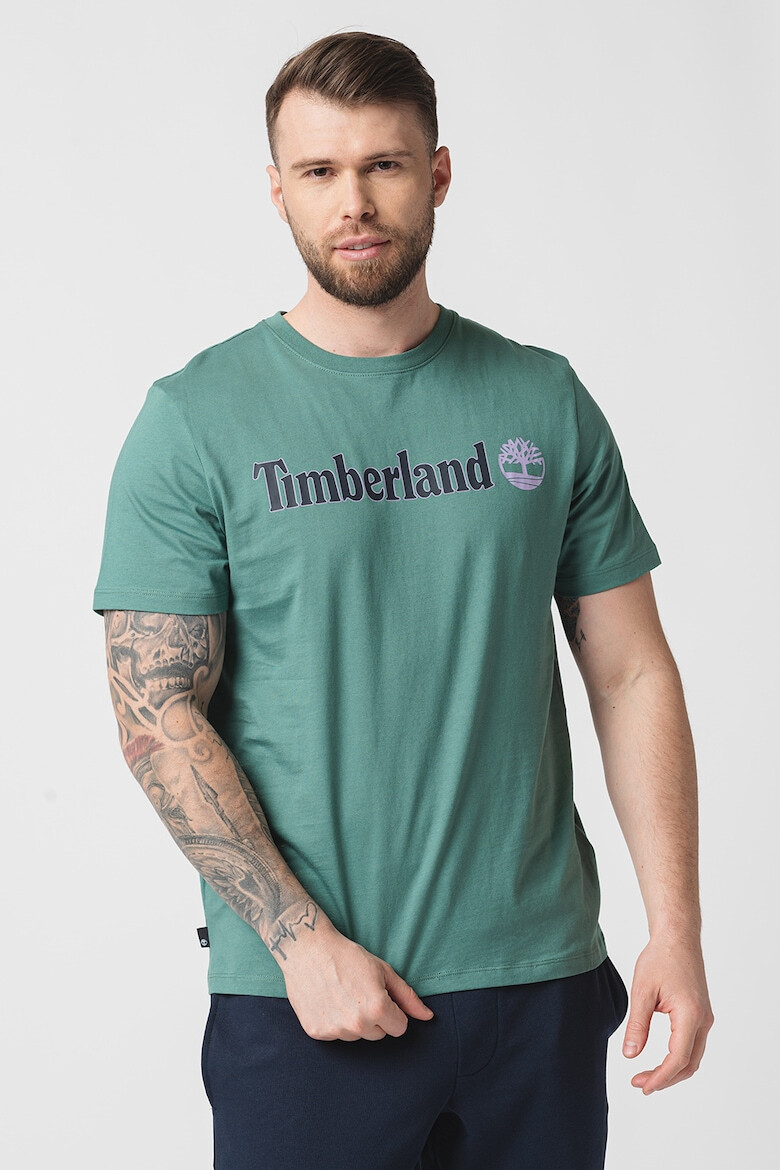 Timberland Тениска Linear с овално деколте и лого - Pepit.bg