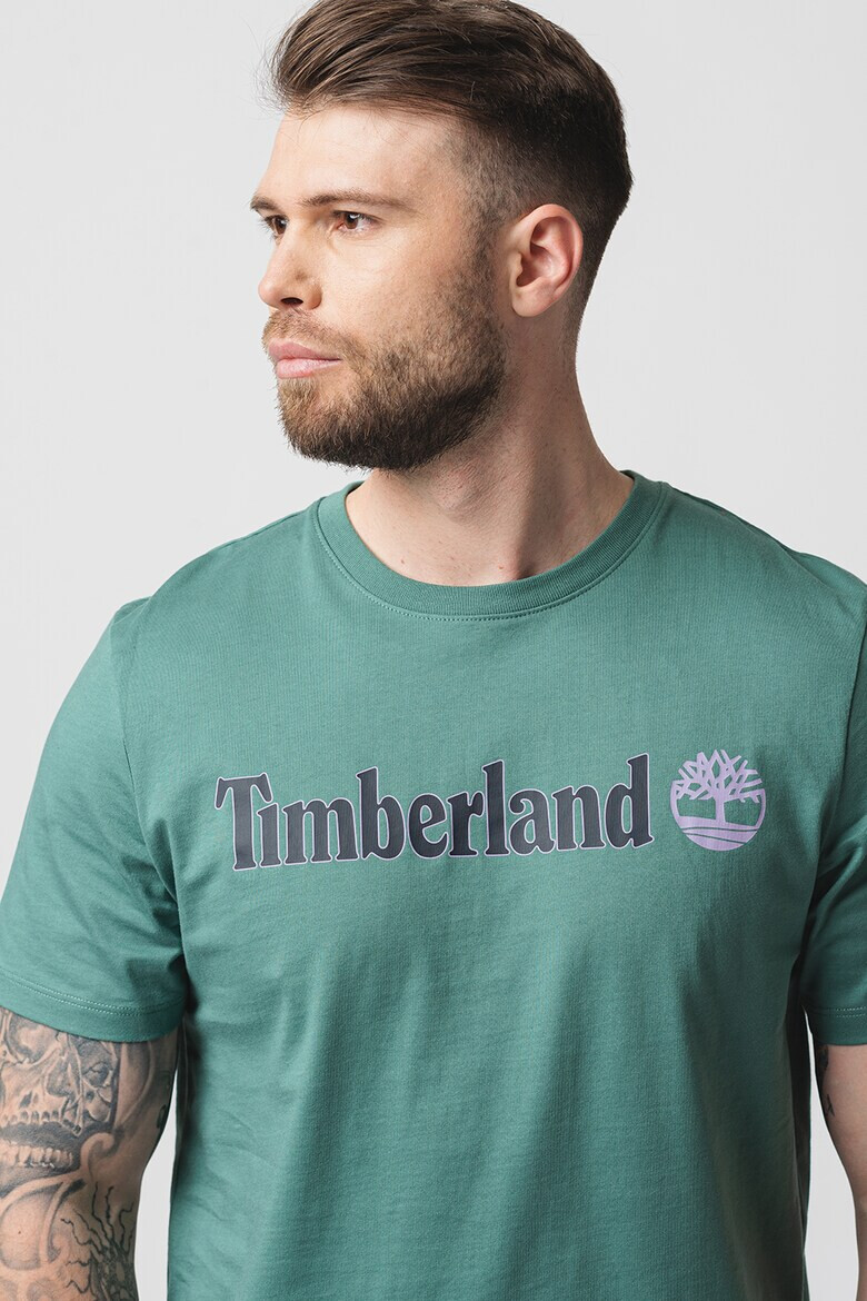 Timberland Тениска Linear с овално деколте и лого - Pepit.bg