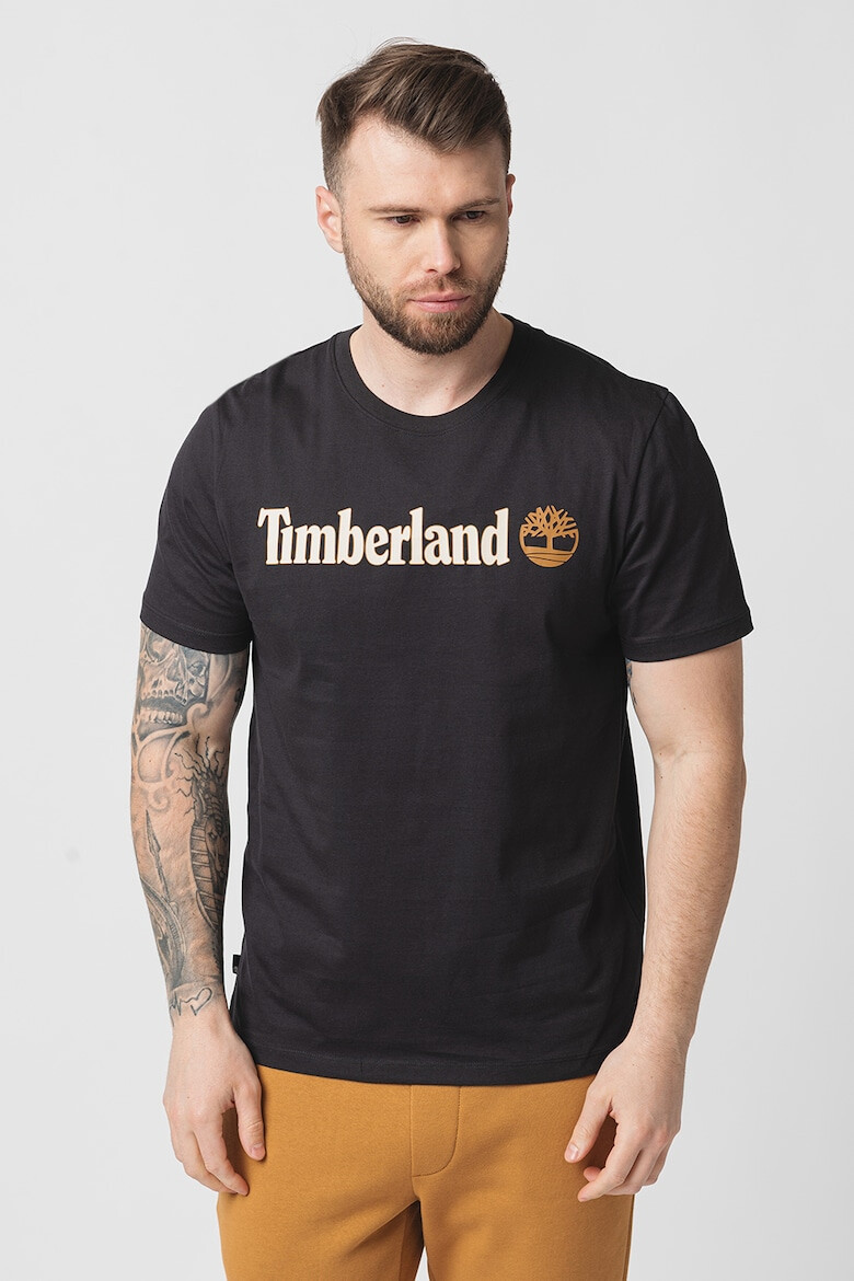 Timberland Тениска Linear с овално деколте и лого - Pepit.bg