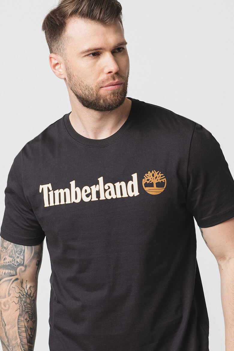 Timberland Тениска Linear с овално деколте и лого - Pepit.bg