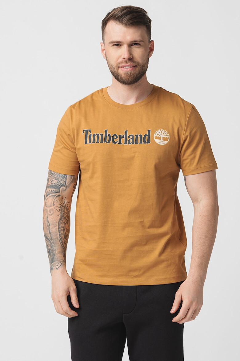Timberland Тениска Linear с овално деколте и лого - Pepit.bg