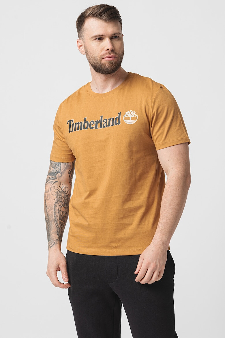 Timberland Тениска Linear с овално деколте и лого - Pepit.bg
