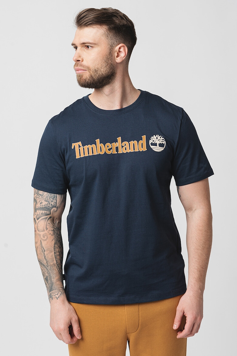 Timberland Тениска Linear с овално деколте и лого - Pepit.bg