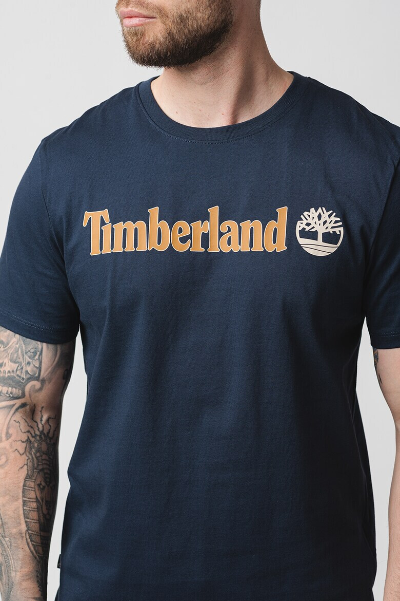 Timberland Тениска Linear с овално деколте и лого - Pepit.bg