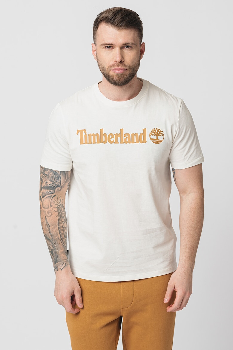 Timberland Тениска Linear с овално деколте и лого - Pepit.bg