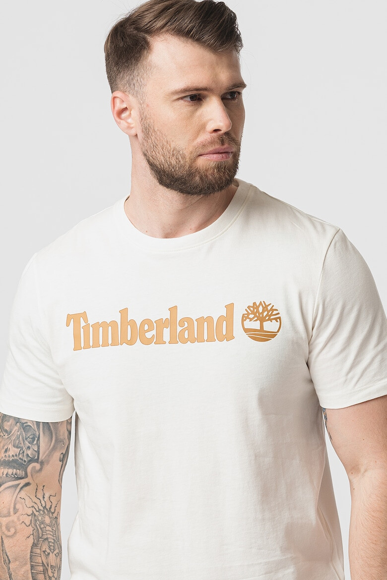 Timberland Тениска Linear с овално деколте и лого - Pepit.bg