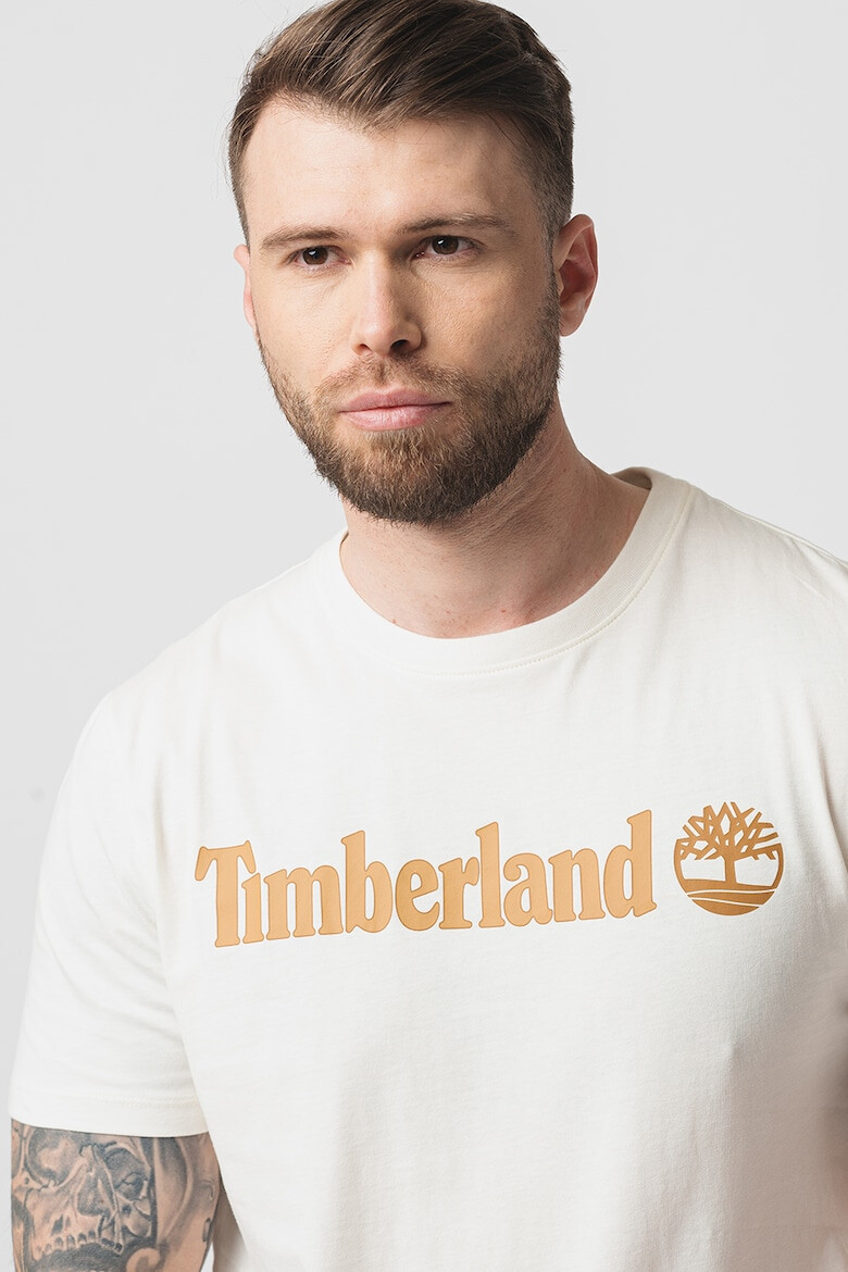 Timberland Тениска Linear с овално деколте и лого - Pepit.bg