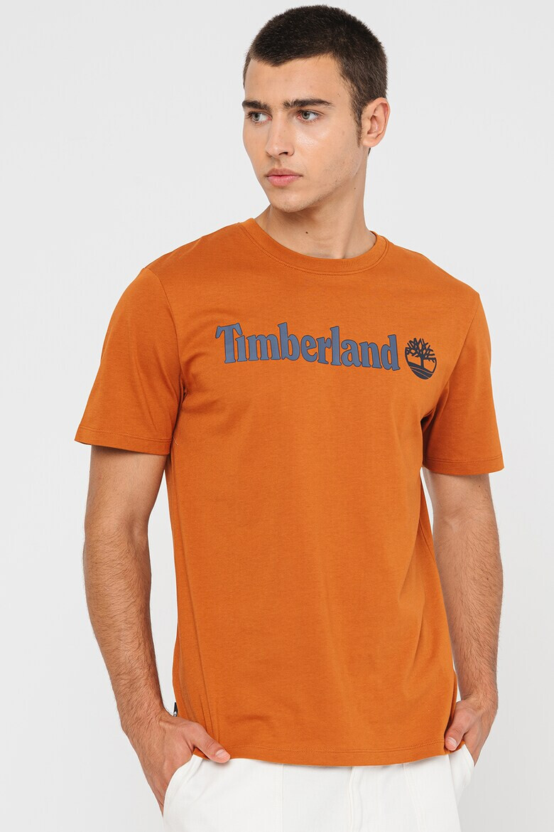 Timberland Тениска Linear с овално деколте и лого - Pepit.bg