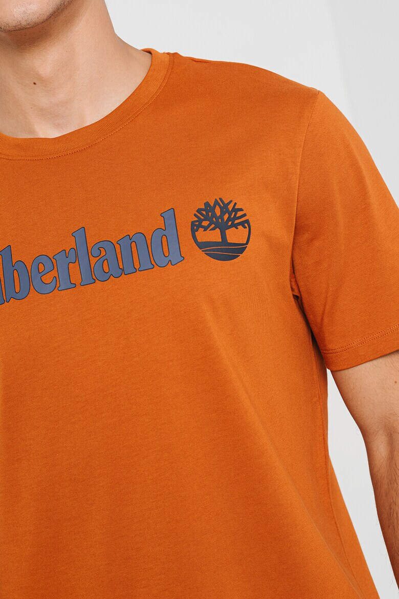 Timberland Тениска Linear с овално деколте и лого - Pepit.bg