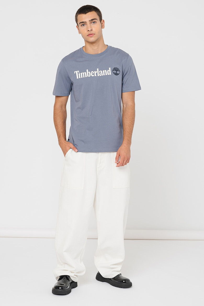 Timberland Тениска Linear с овално деколте и лого - Pepit.bg