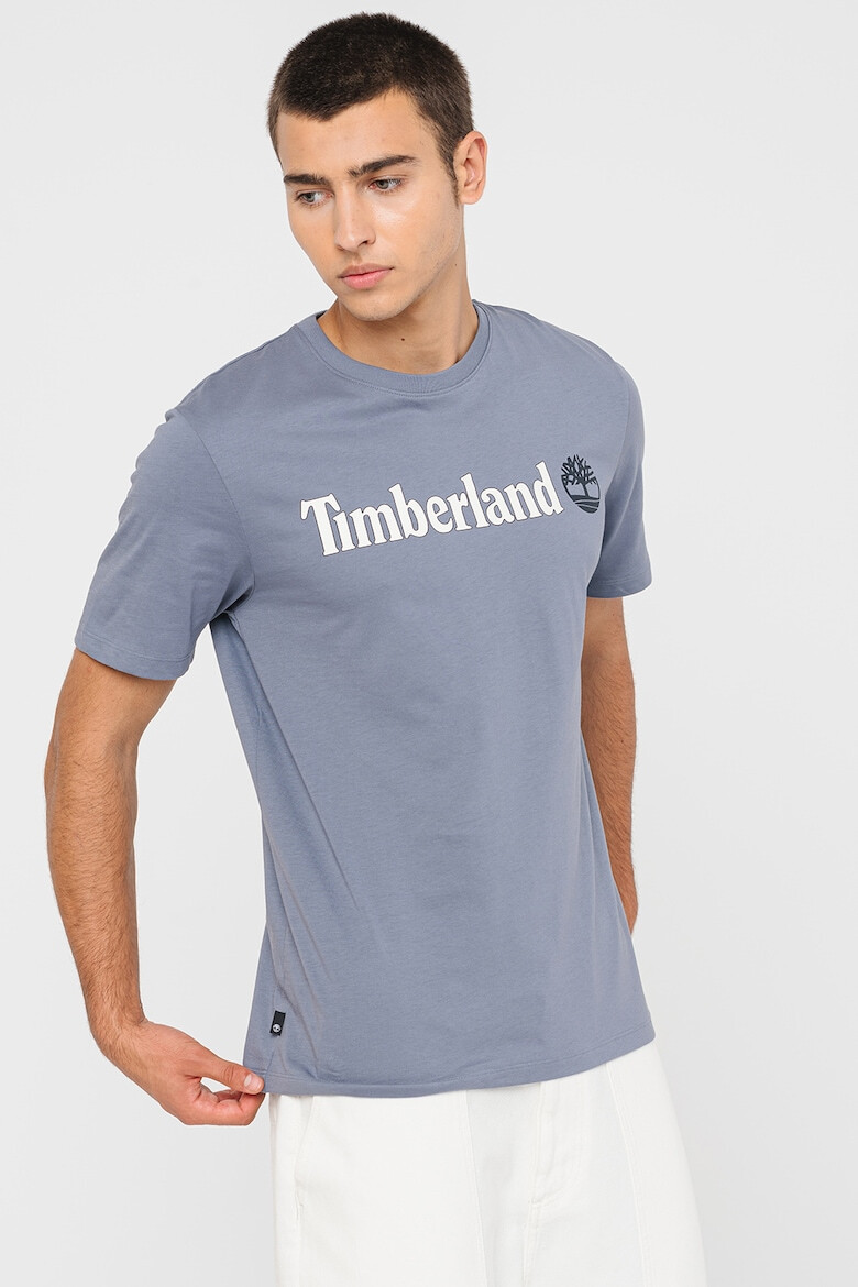Timberland Тениска Linear с овално деколте и лого - Pepit.bg