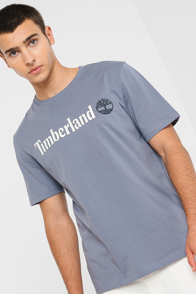 Timberland Тениска Linear с овално деколте и лого - Pepit.bg