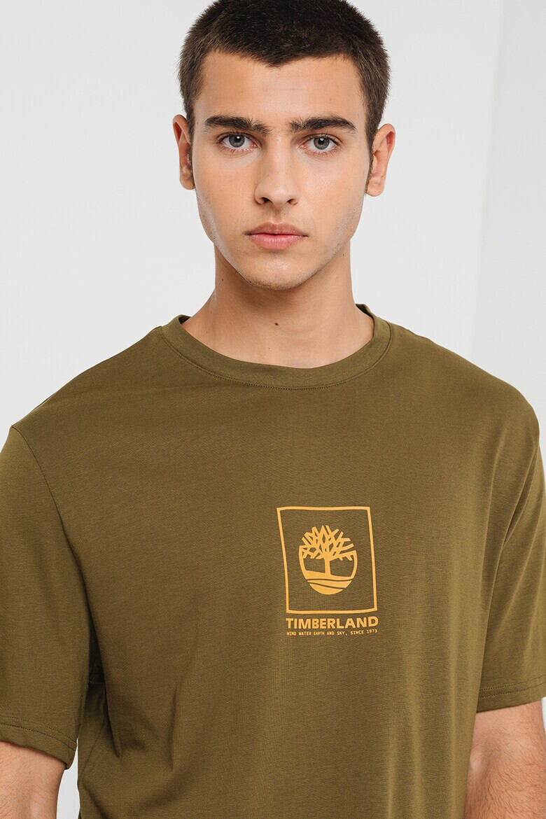 Timberland Тениска от памук Stack с лого - Pepit.bg