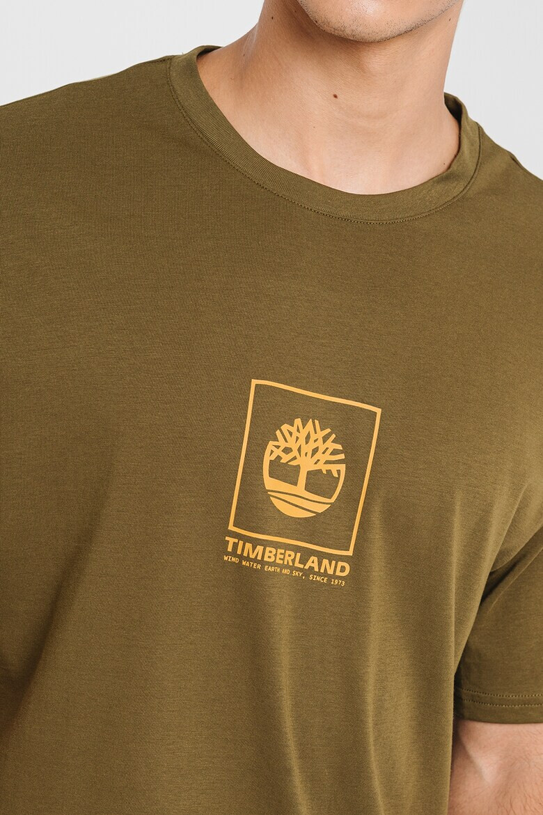 Timberland Тениска от памук Stack с лого - Pepit.bg