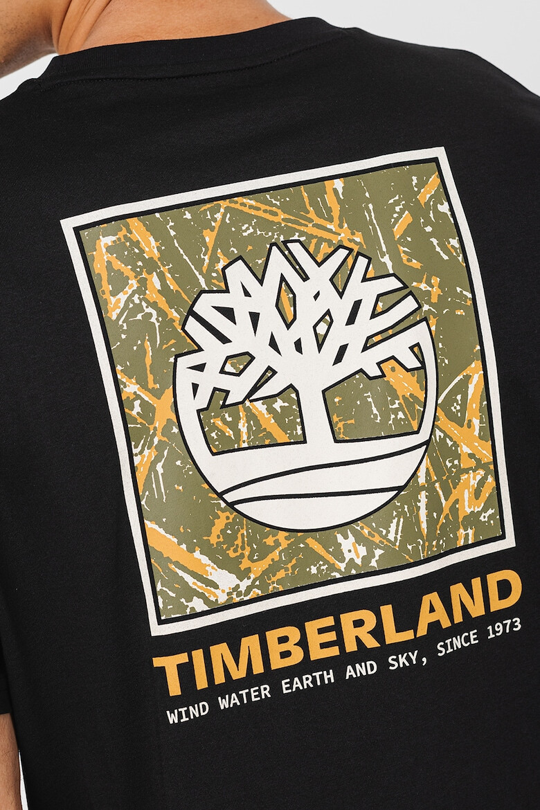 Timberland Тениска от памук Stack с лого - Pepit.bg