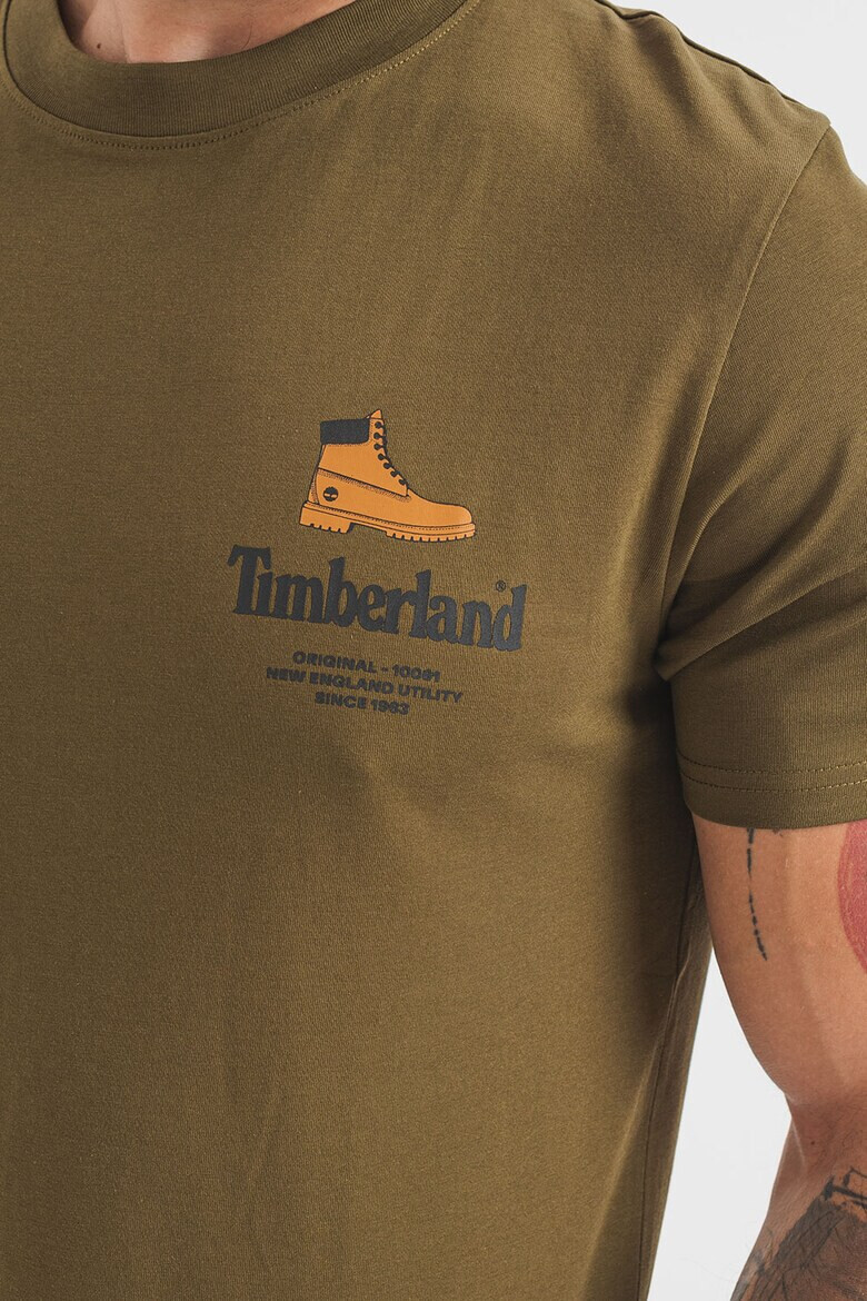 Timberland Тениска с овално деколте и лого - Pepit.bg