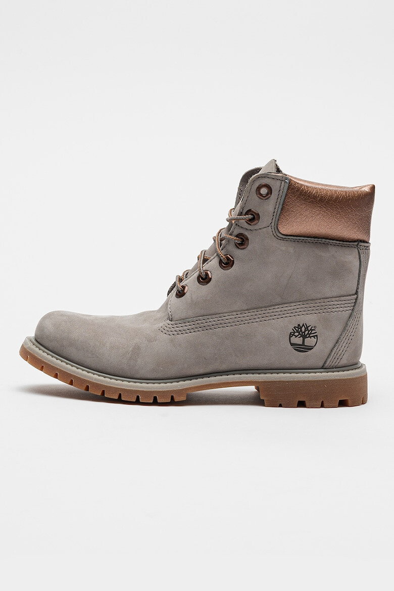 Timberland Велурени ботуши с връзки - Светло кафяво/Бронз - Pepit.bg