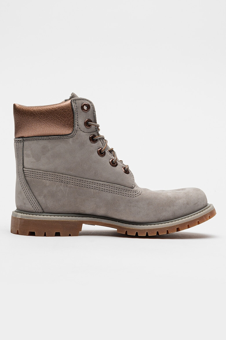 Timberland Велурени ботуши с връзки - Светло кафяво/Бронз - Pepit.bg