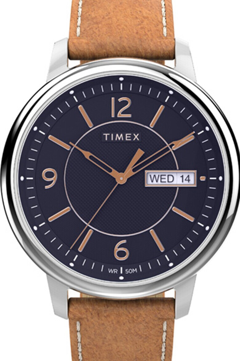 Timex Аналогов часовник с кожена каишка - Pepit.bg