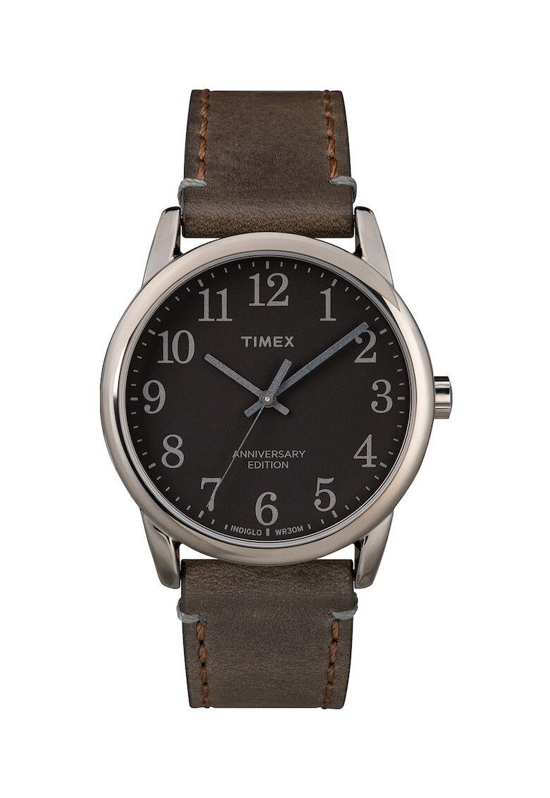 Timex Часовник Easy Reader с кожена каишка 38 мм - Pepit.bg