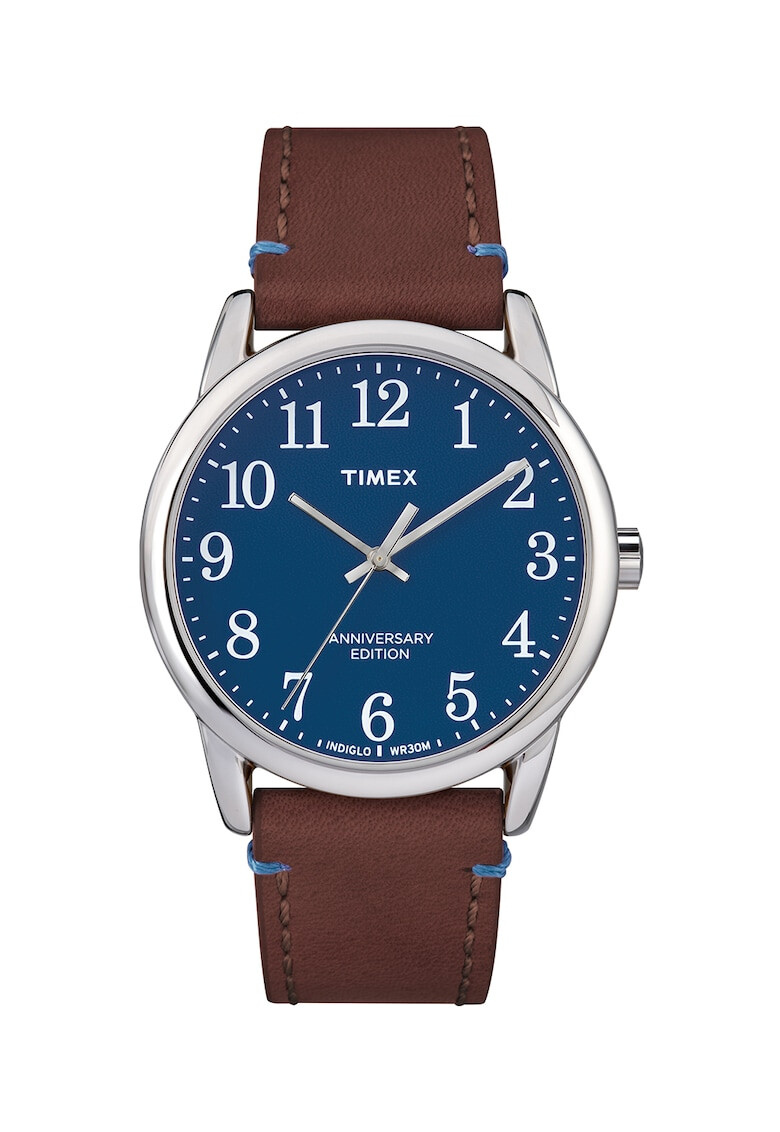 Timex Часовник Easy Reader с кожена каишка 38 мм - Pepit.bg
