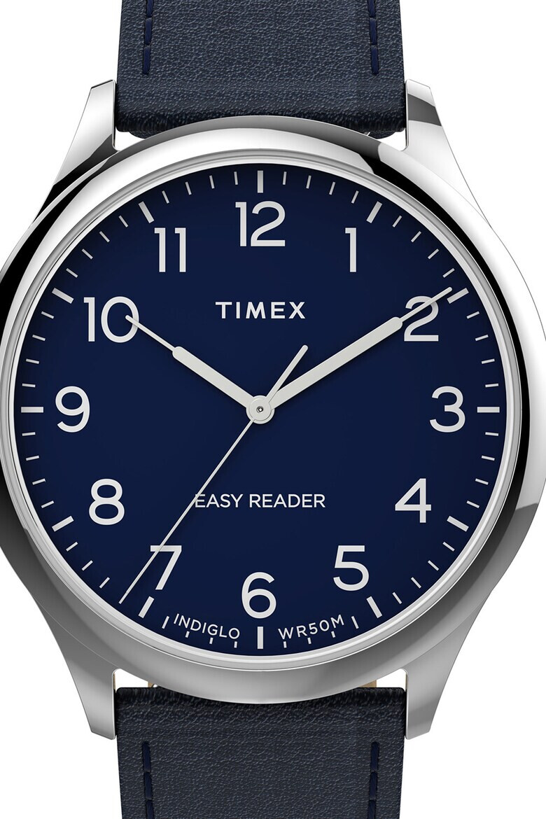 Timex Часовник Easy Reader с кожена каишка - 40 мм - Pepit.bg