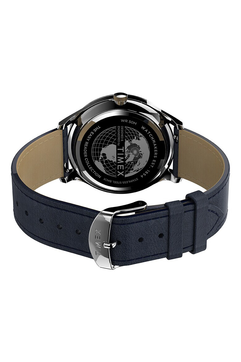 Timex Часовник Easy Reader с кожена каишка - 40 мм - Pepit.bg
