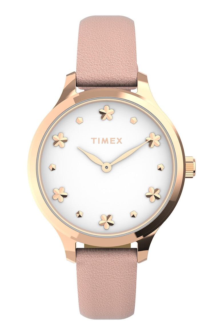 Timex Часовник Peyton с кожена каишка - 36 мм - Pepit.bg